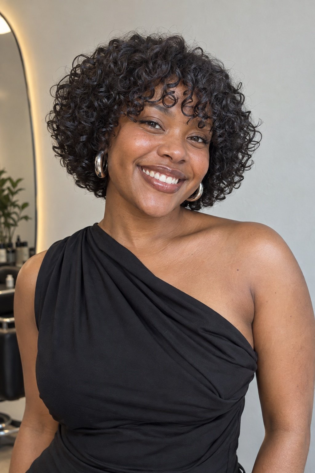 Curly Bob: Kompakte Form · lebendige Locken