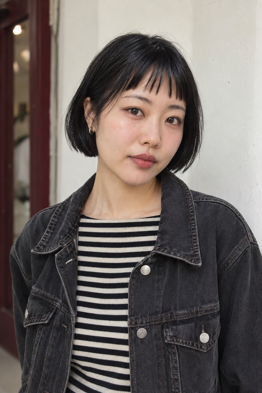 Micro Fringe Bob: Kurzer Pony · starke Linie