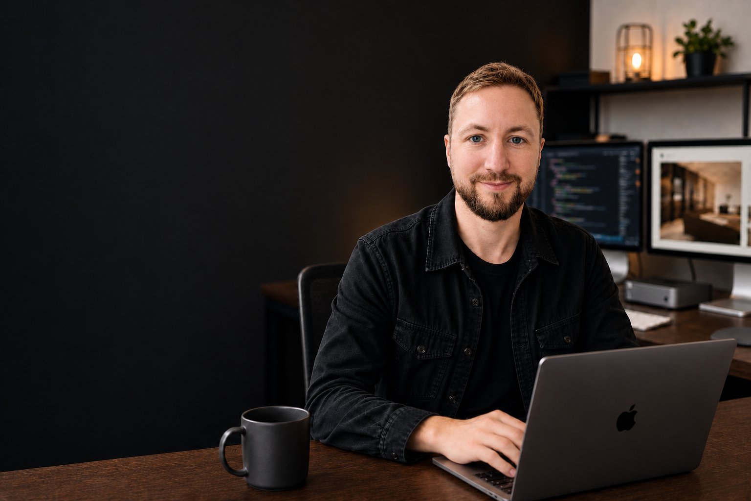 Billy Klein am Schreibtisch im EvoWebstudio