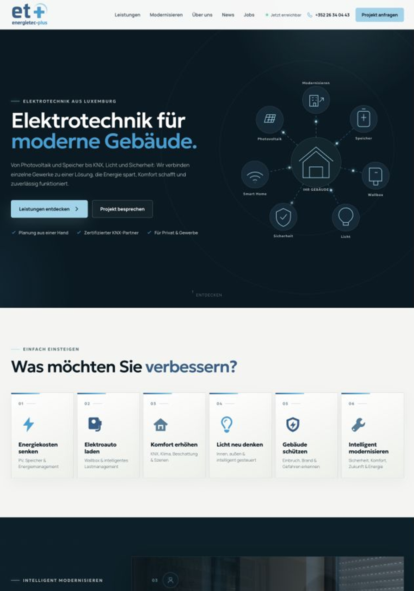 Website von Energietec Plus