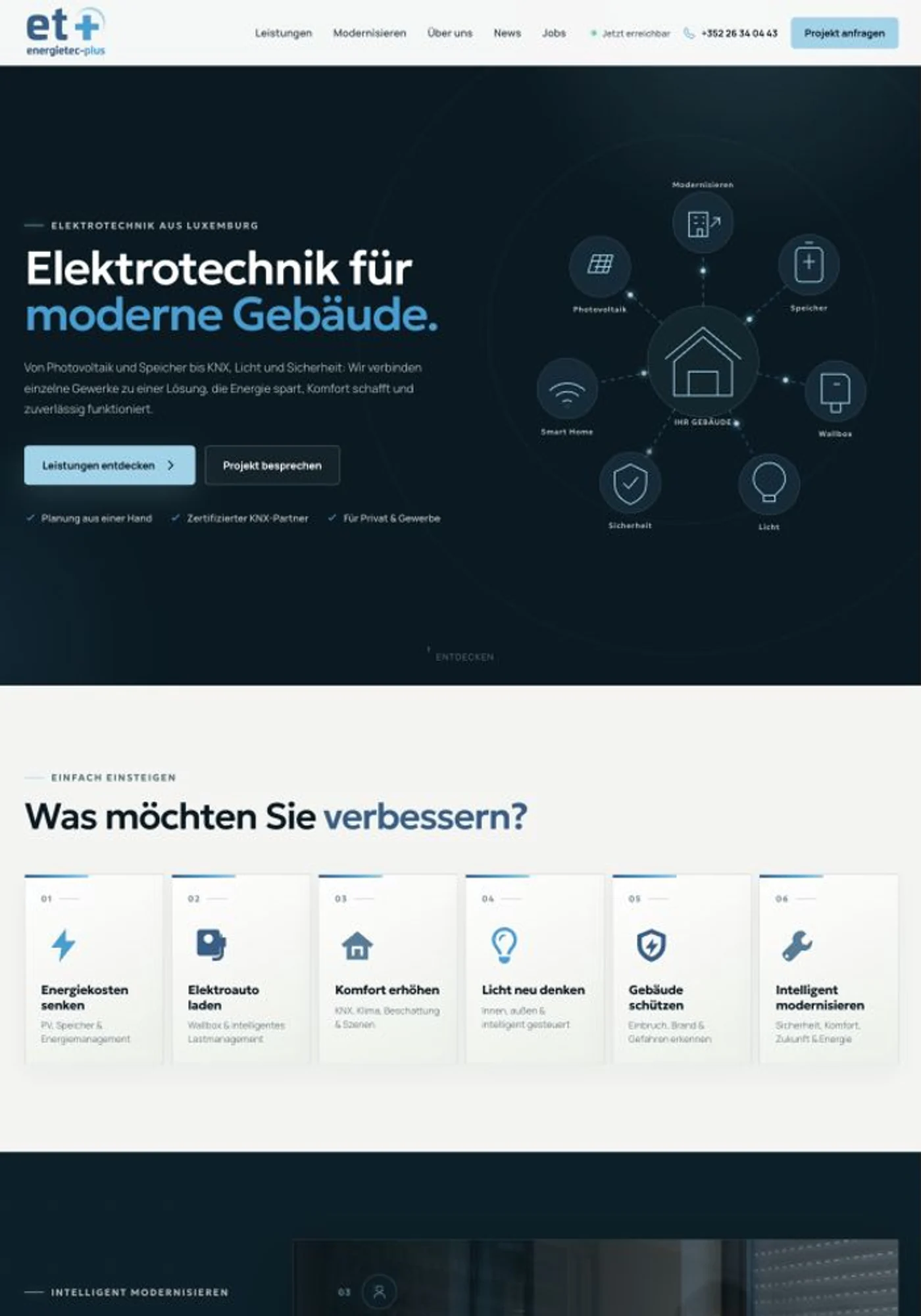 Website von Energietec Plus
