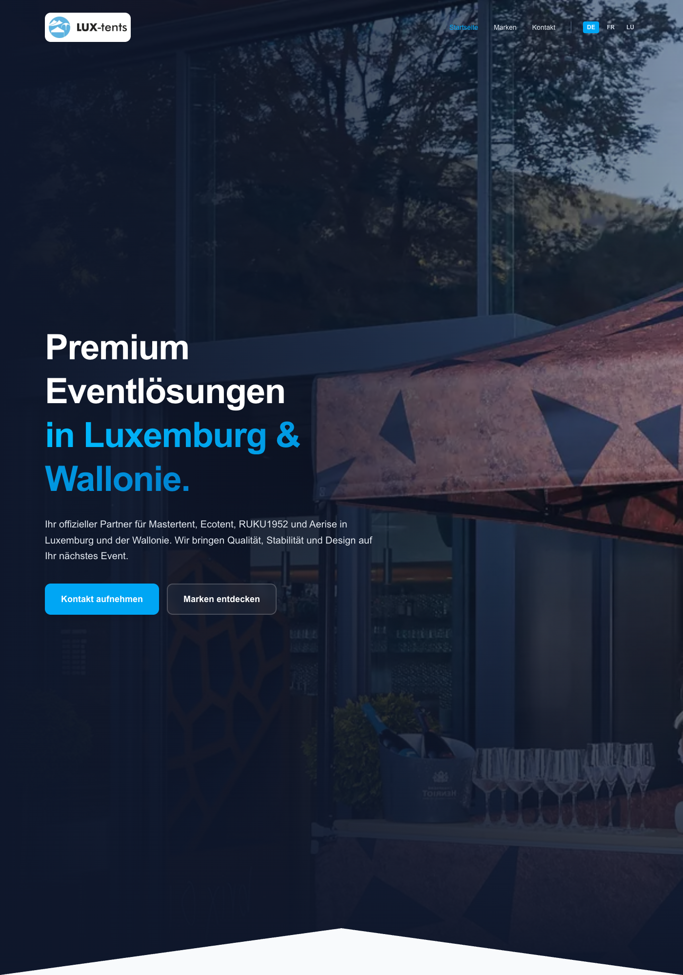 Website von Lux-Tents