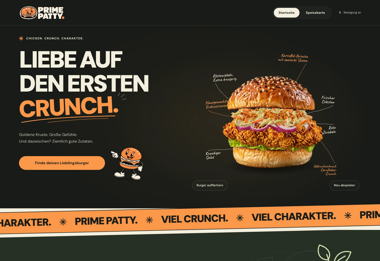 Website von Prime Patty