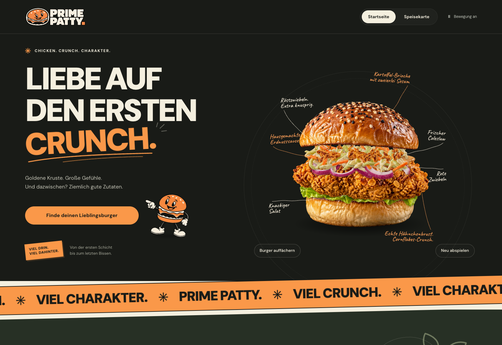 Website von Prime Patty