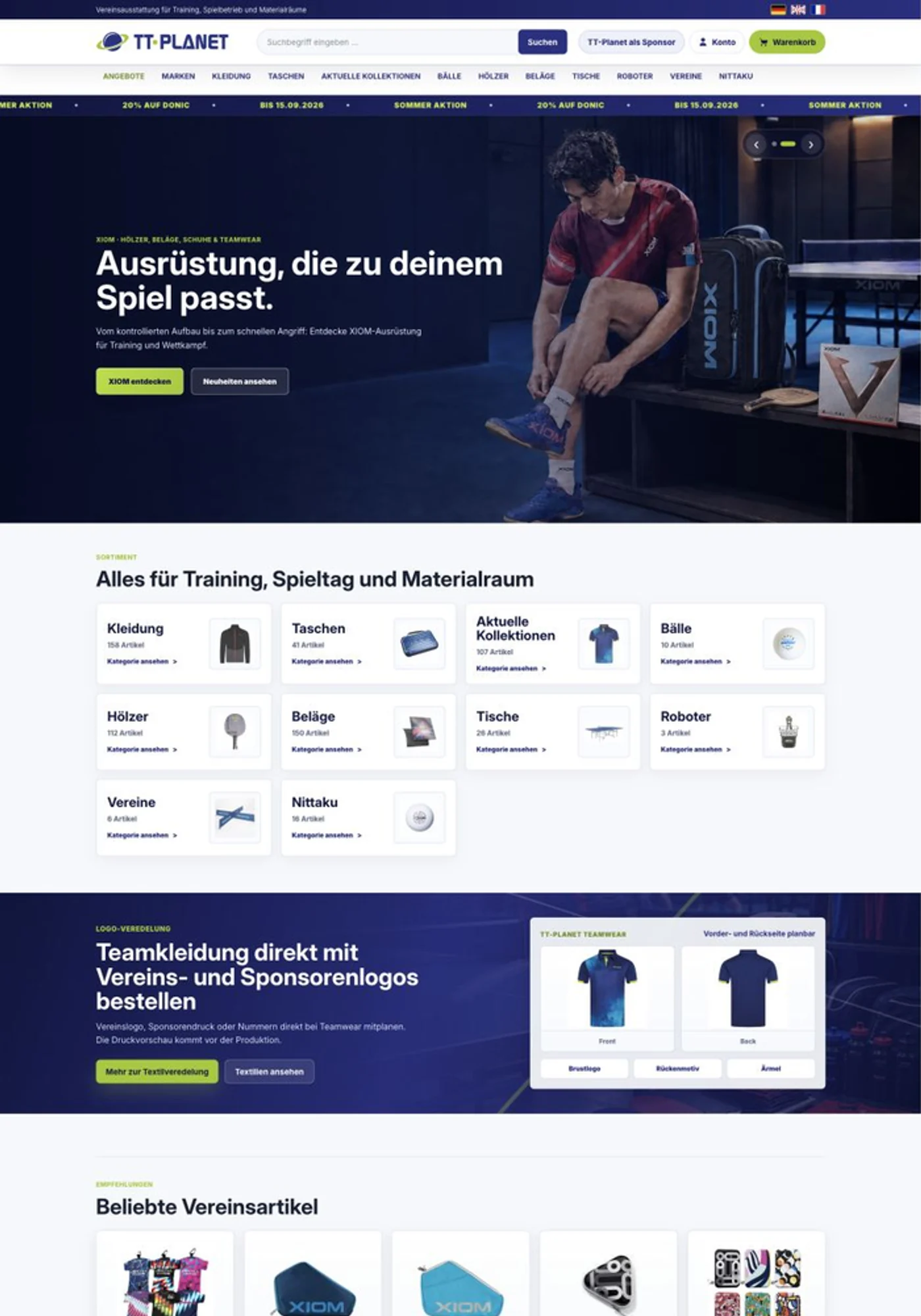 Umfangreiche weiterentwickelbare Website von TT Planet